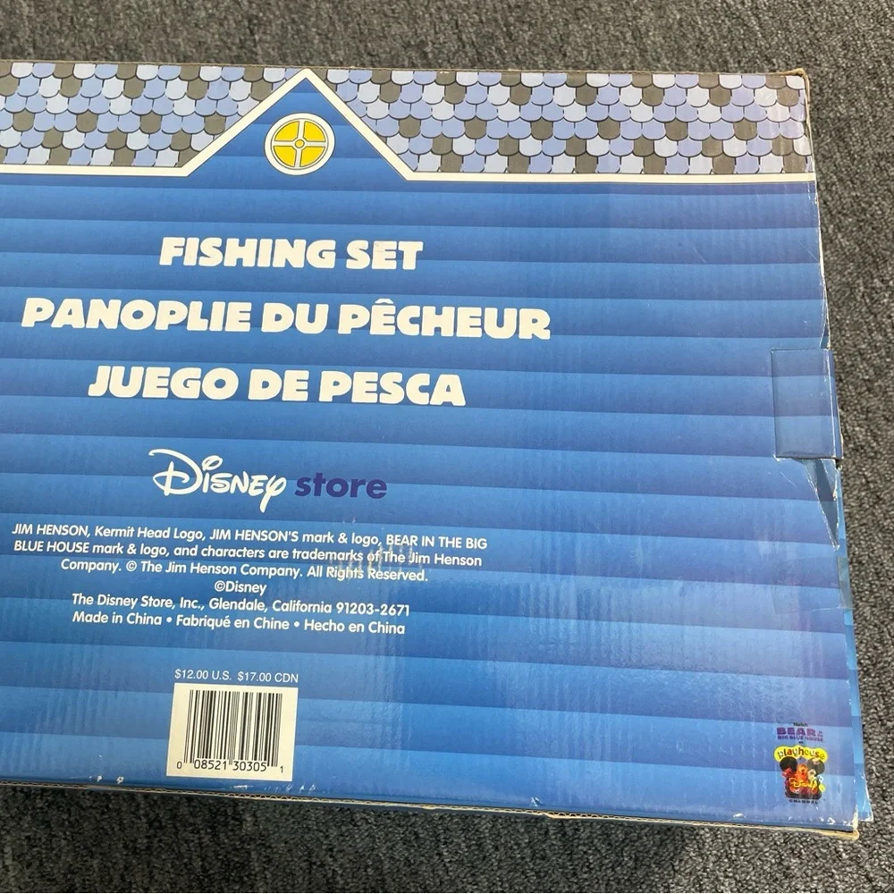 Vtg Disney Bear In The Big Blue House Fishing Set Toy Tackle Box Pole 1990s - Picture 12 of 16